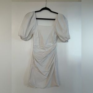 ASTR the Label White Puffy Sleeve Dress Size S
